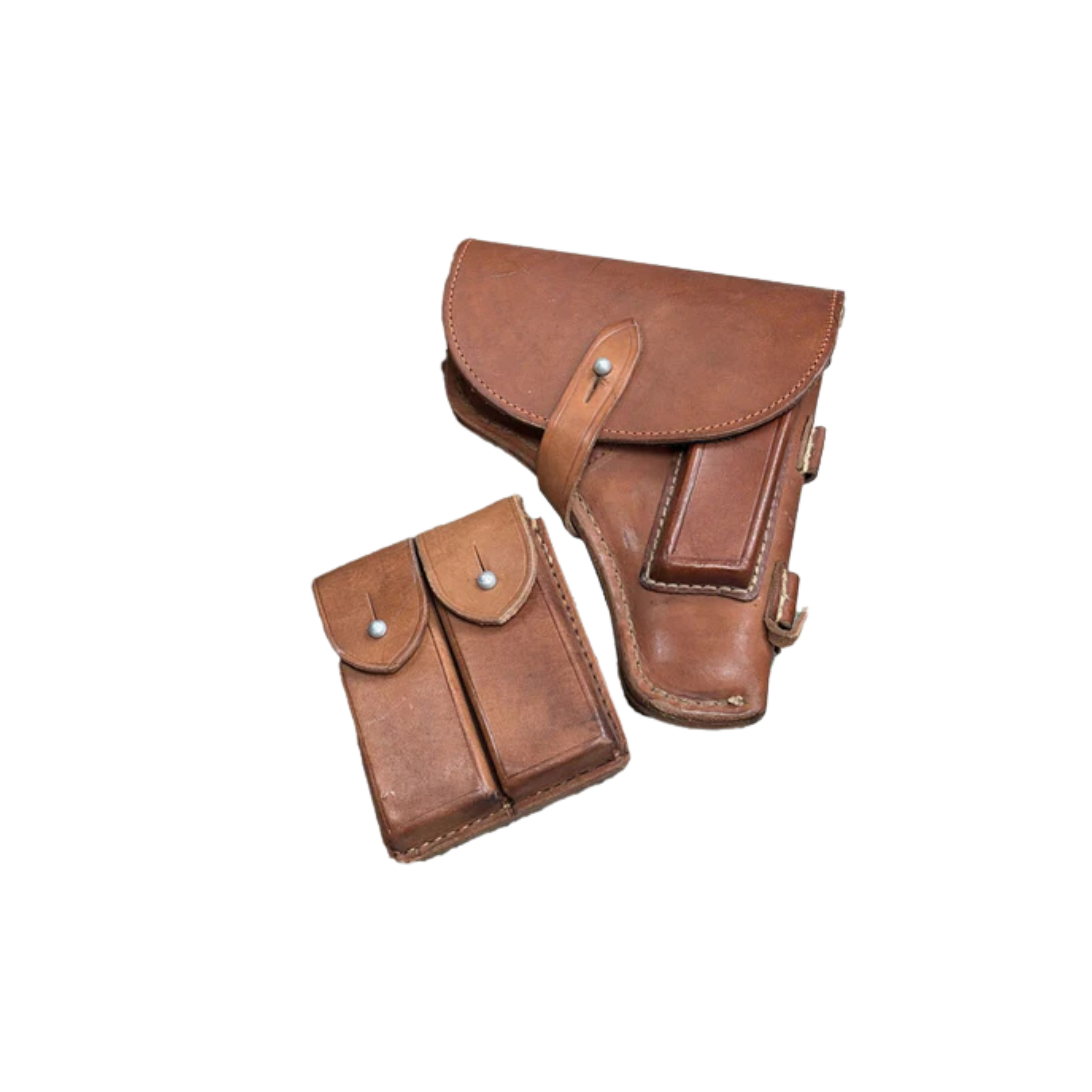Genuine Leather Waist Holster & Clip Mag Pouch for TT 30 bore