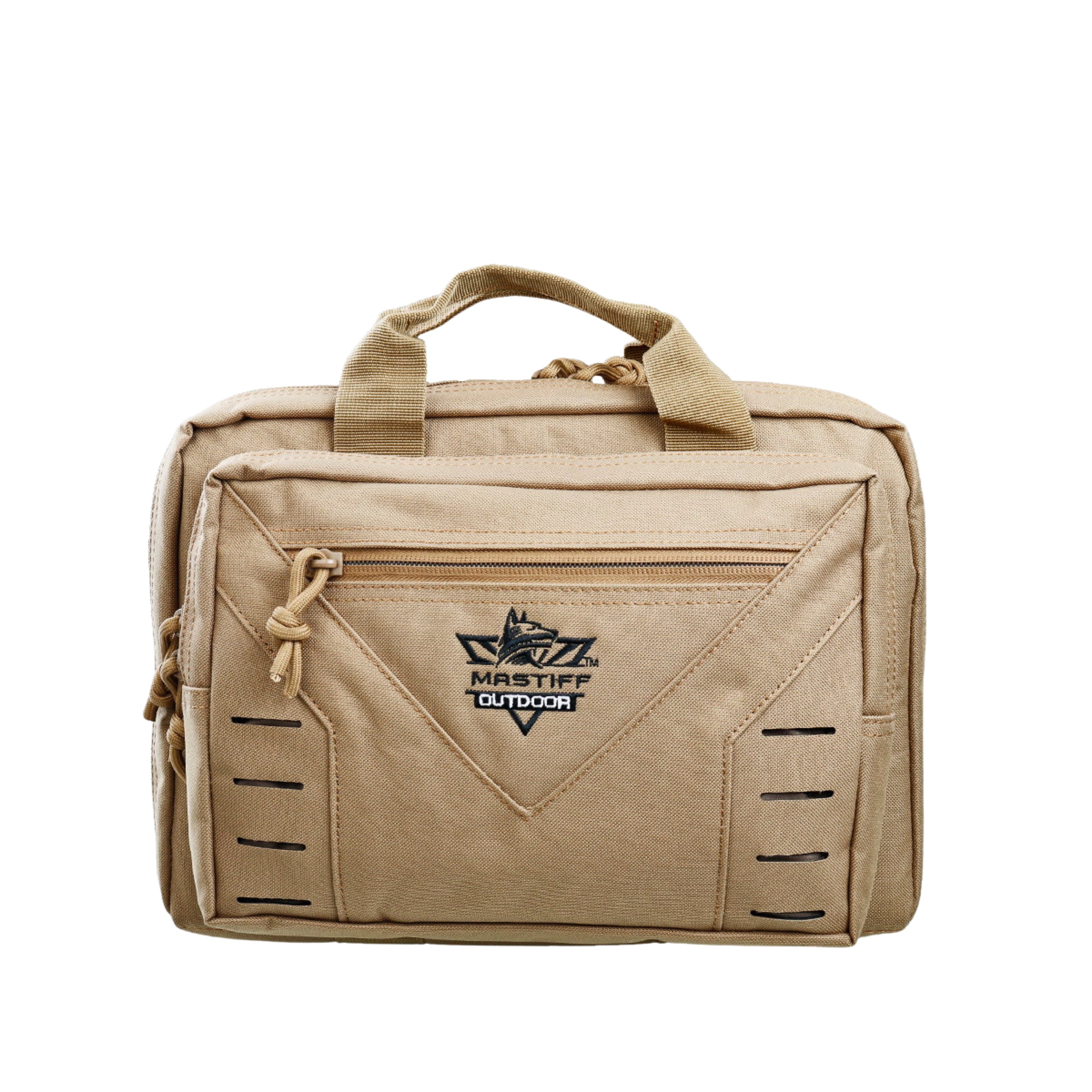 Professional Tactical Pistol Case with Integrated Magazine Pouches for Secure Range Hardware