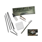 Detailed view of the 10-piece cleaning kit for .223 and 7.62mm rifles featuring various brushes and cleaning rods.