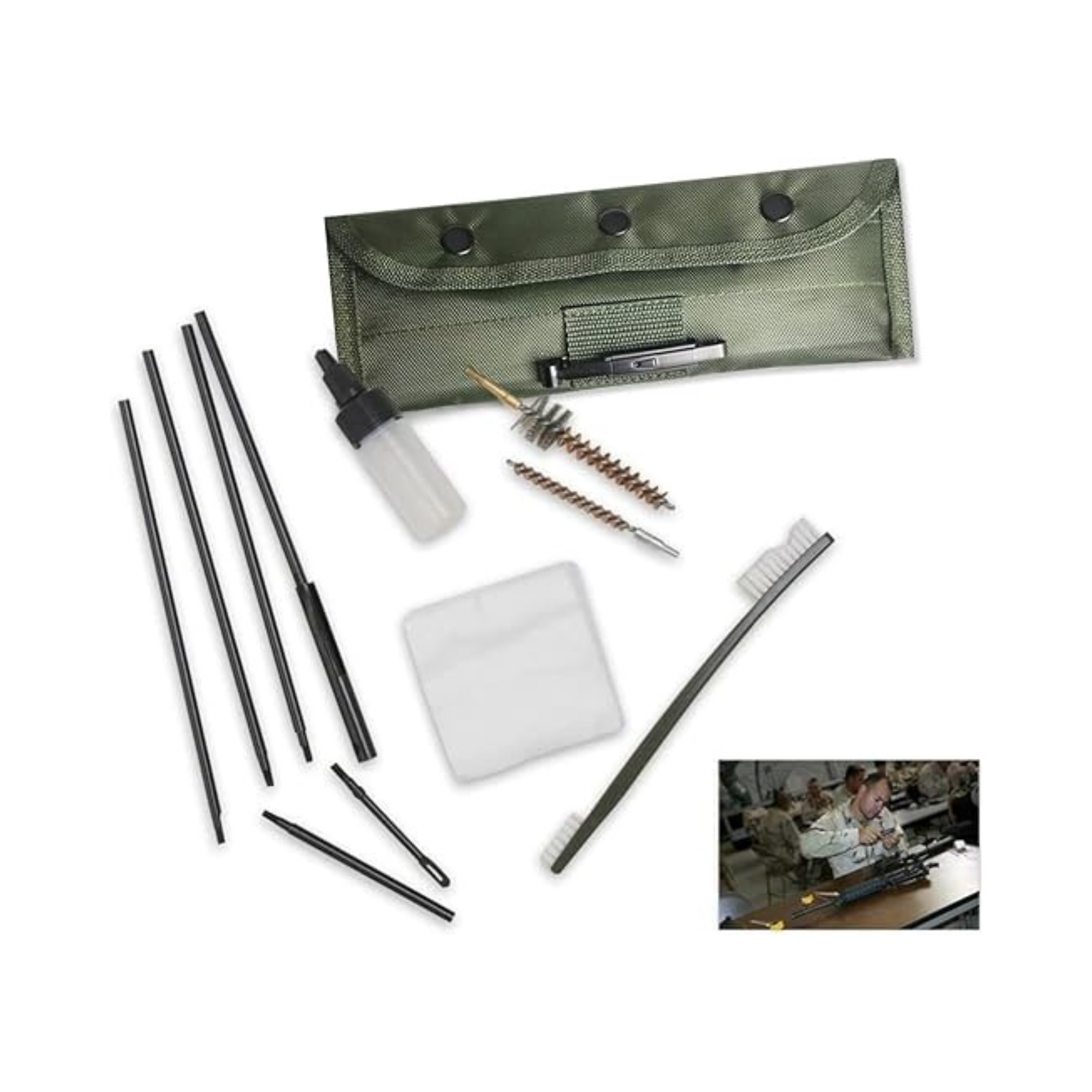 Cleaning Kit 10pcs .223 or 5.56 mm and 7.62  Rifle/Gon  Cleaning Kit