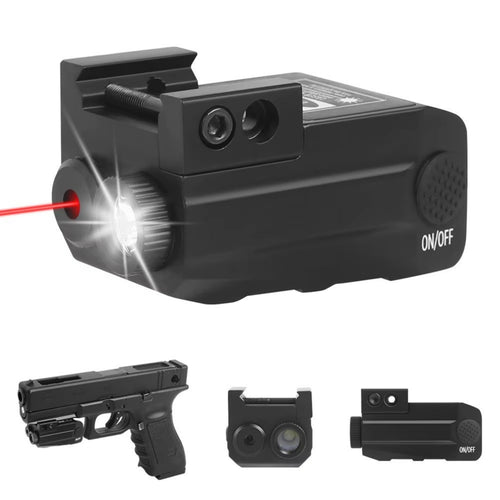 500 Lumen Rechargeable Dual Beam Light and Precision Targeting Pointer for Compact Platforms