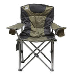 Campmaster Expedition Deluxe Camping Chair with Tactical Side Pocket in Olive Green
