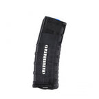 Side view of the UTG AR15 30 round windowed polymer magazine RBT-AM30 for .223 and 5.56 caliber rifles.