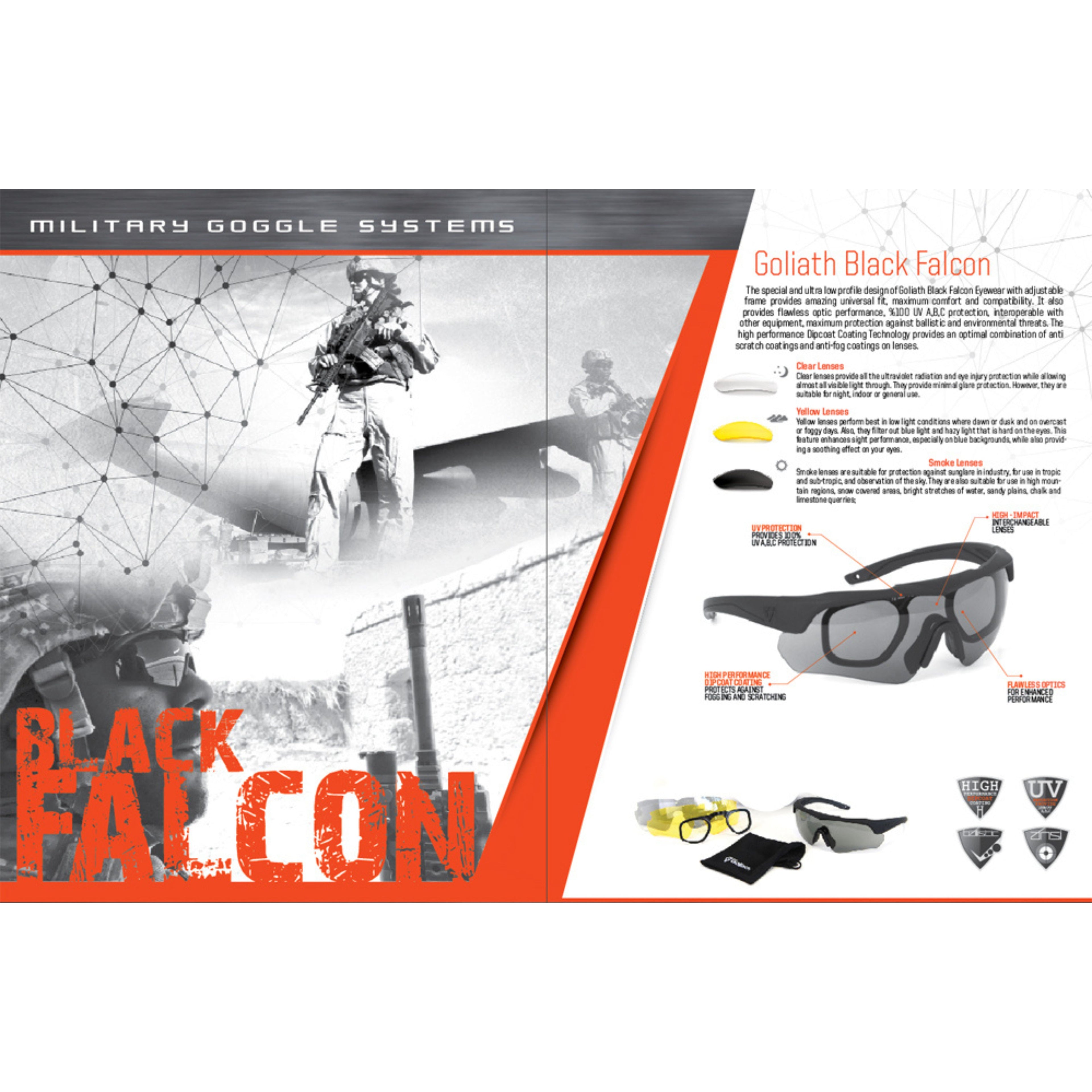 FALCON BALLISTIC GOGGLES  Professional ballistic goggles