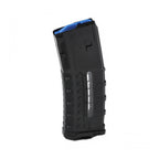 Side profile view of the UTG AR15 30 round windowed polymer magazine RBT-AM30 for 5.56 and .223 ammo.