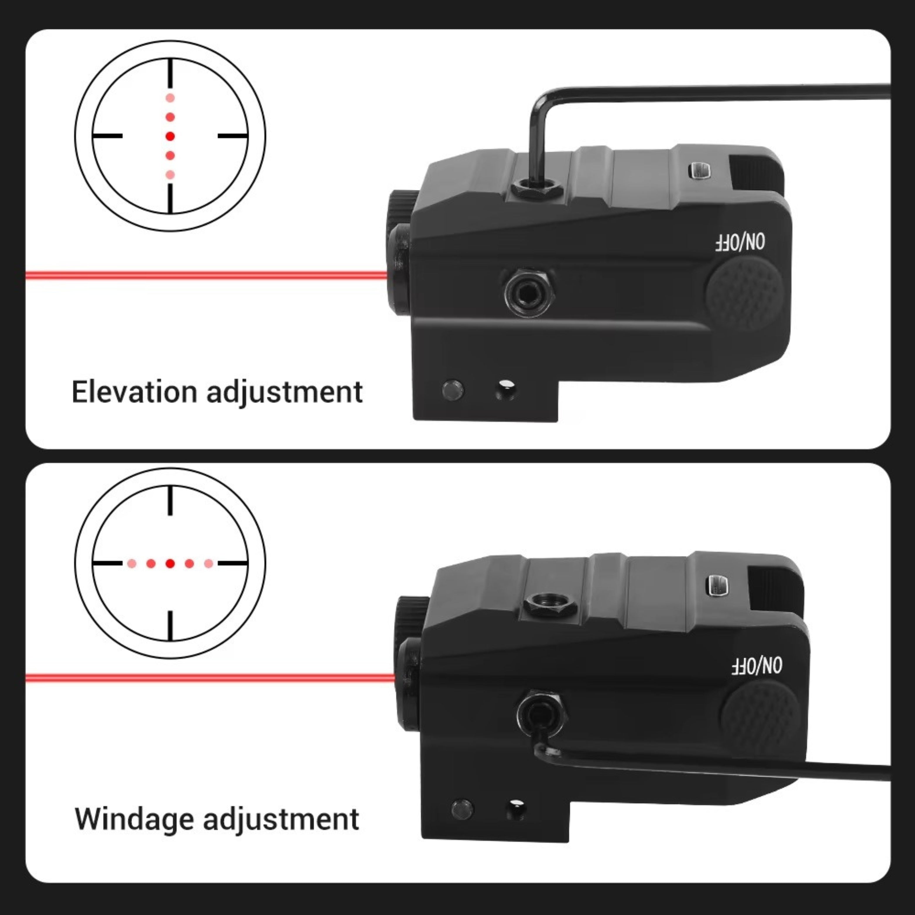 500 Lumen Rechargeable Dual Beam Light and Precision Targeting Pointer for Compact Platforms