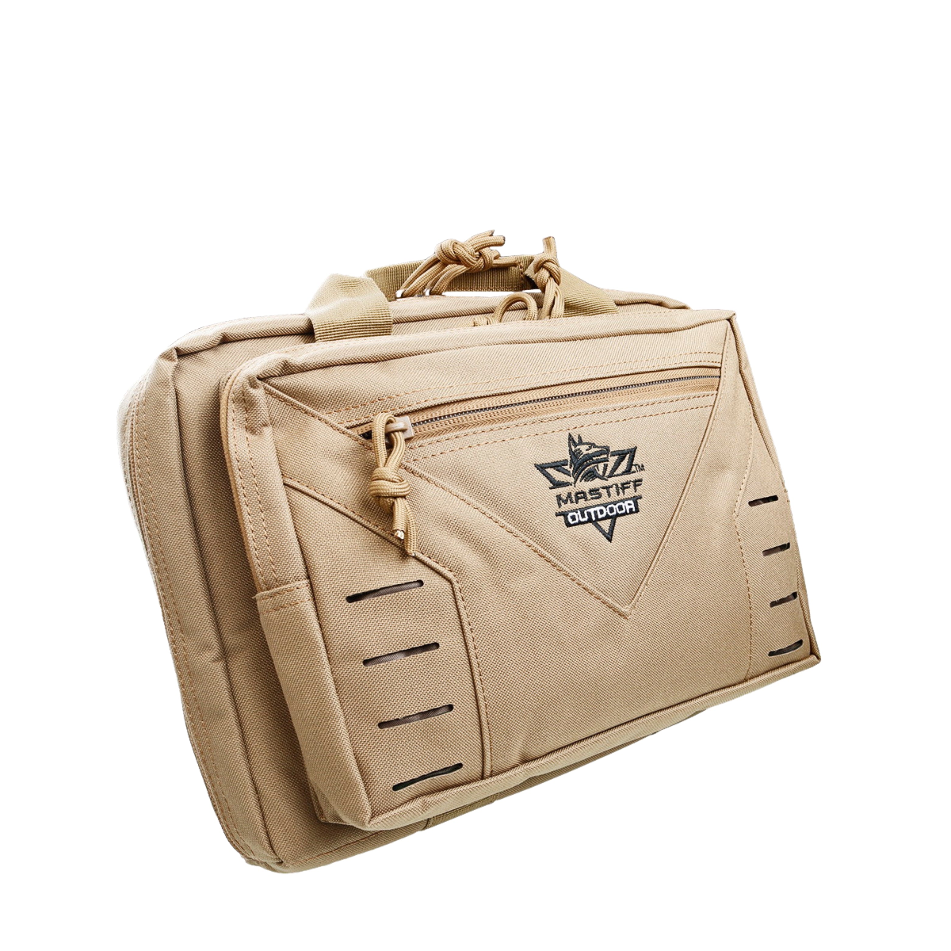 Professional Tactical Pistol Case with Integrated Magazine Pouches for Secure Range Hardware