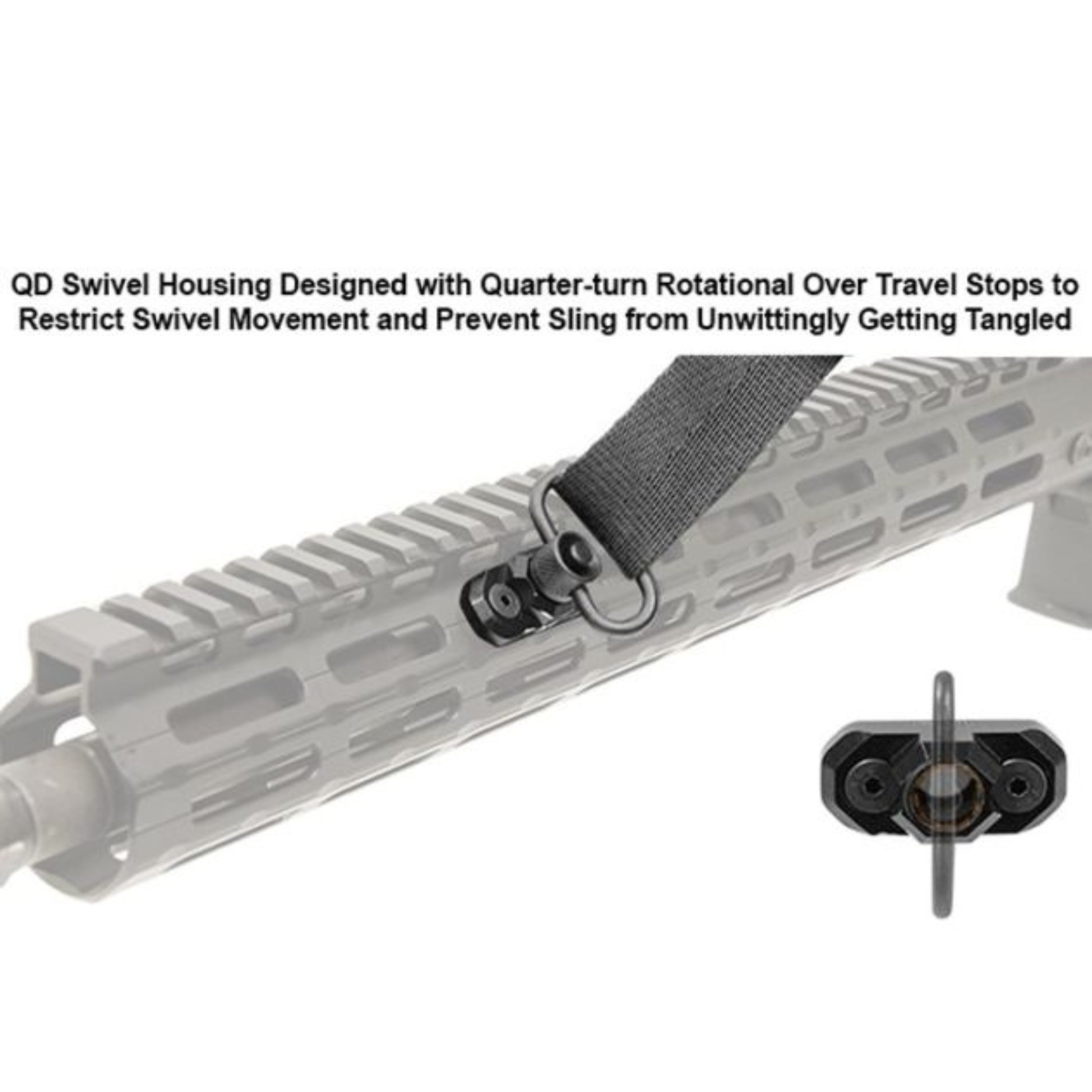 UTG® M-LOK Black Matte Mount for Secure Carrying and Device Attachment Hardware