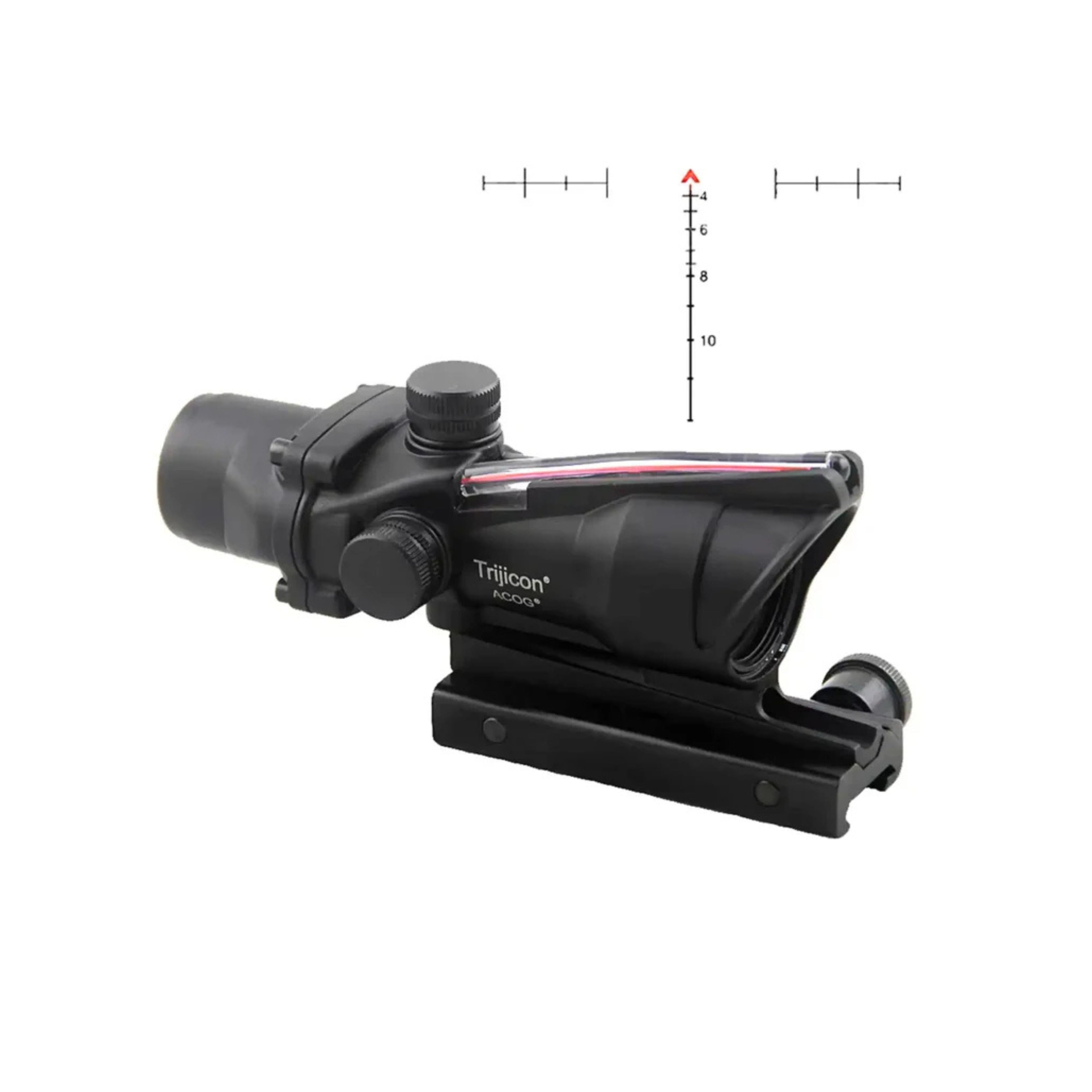 Trijicon ACOG 4x32 Red Chevron Reticle Dual Illuminated Rugged Combat Tactical Scope.
