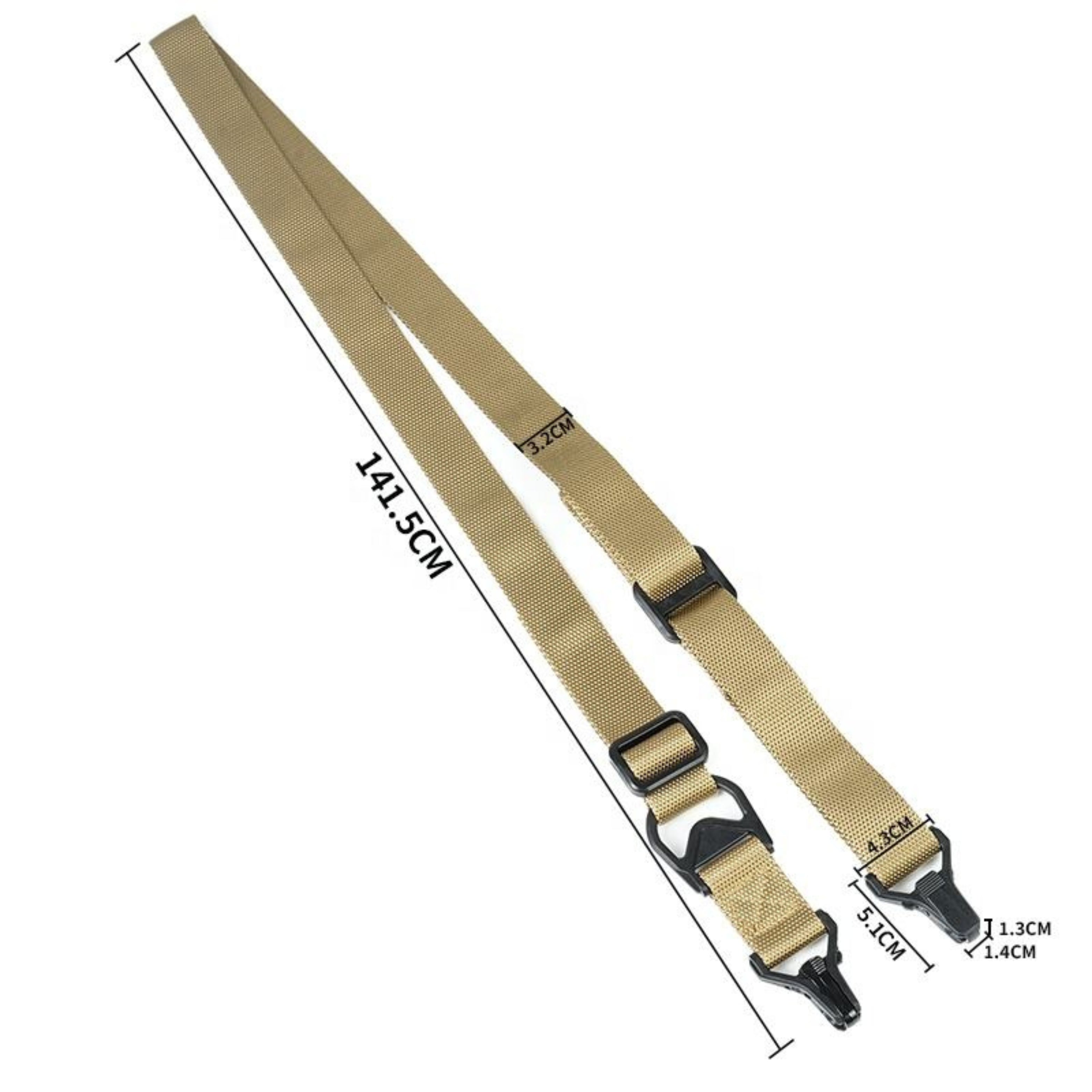 MS3 Multi-Mission Universal Tactical Sling Adjustable Nylon Rope with Quick-Detach Mounting Hardware