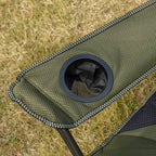 Campmaster Expedition Deluxe Camping Chair with Tactical Side Pocket in Olive Green