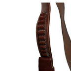 Handcrafted pure leather tactical side case for 9mm and 45 caliber pistols shown from a side profile view.