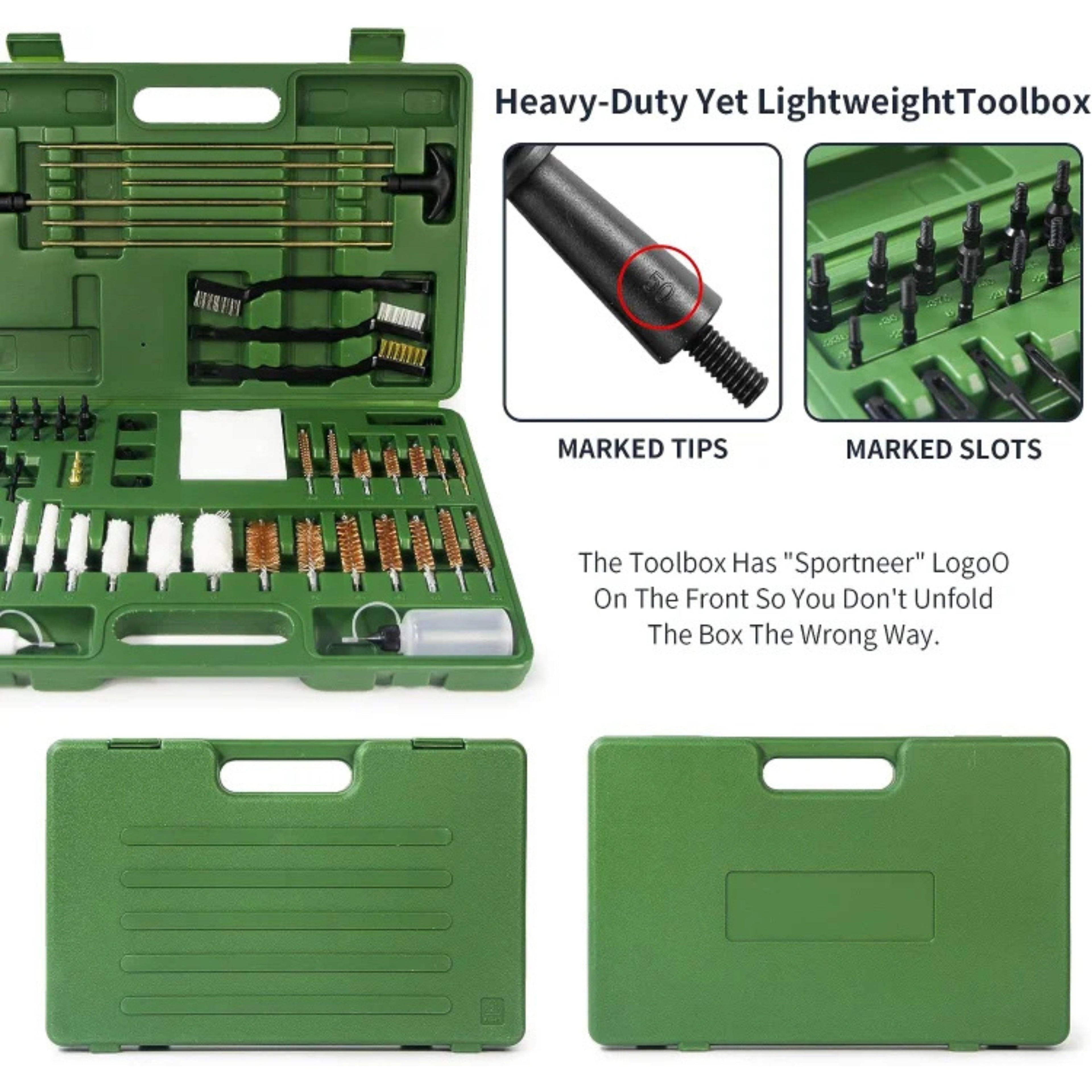 Universal Gun Rifle Handgun Cleaning Kit for All Guns with Case Travel Size-Nylon jags and tips