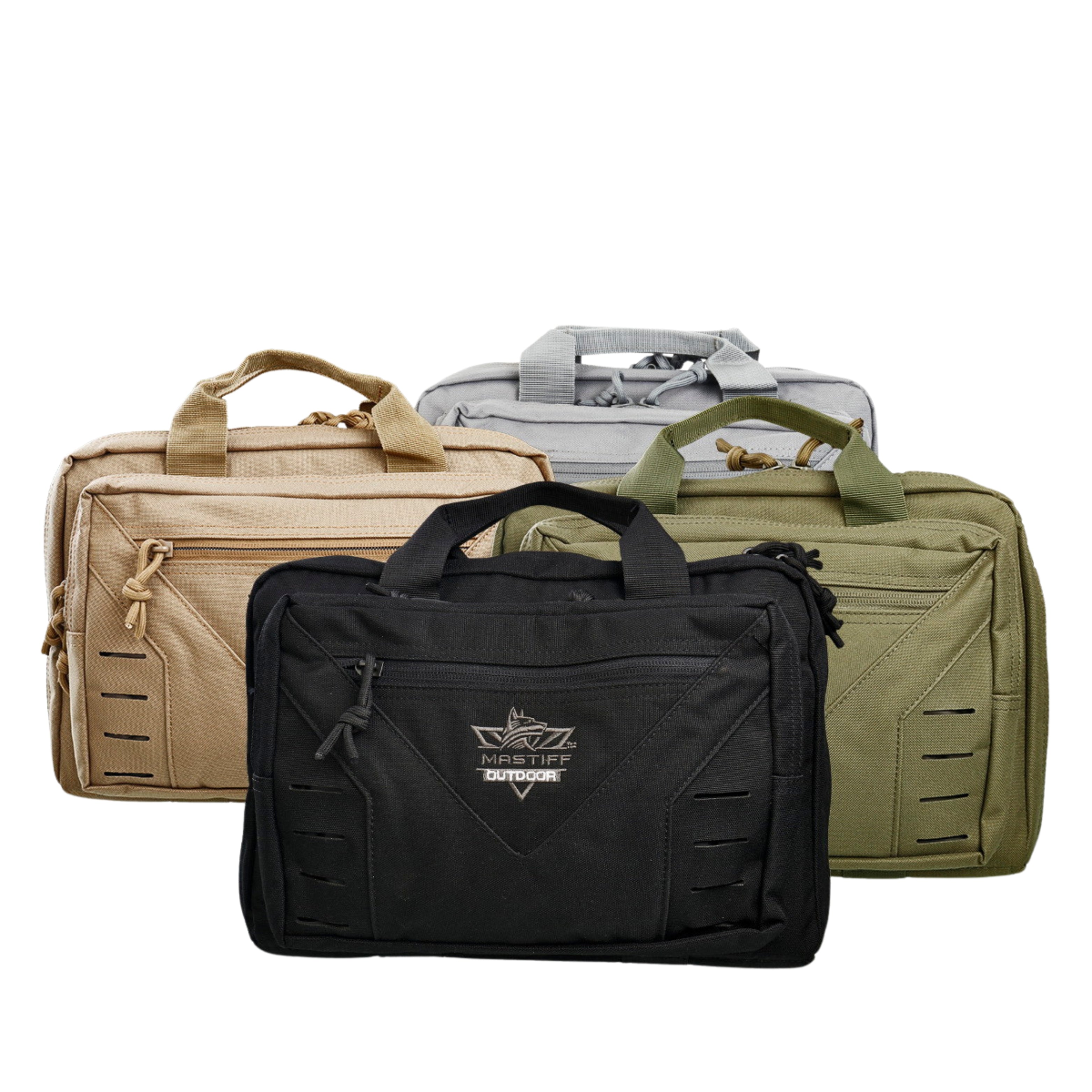 Professional Tactical Pistol Case with Integrated Magazine Pouches for Secure Range Hardware